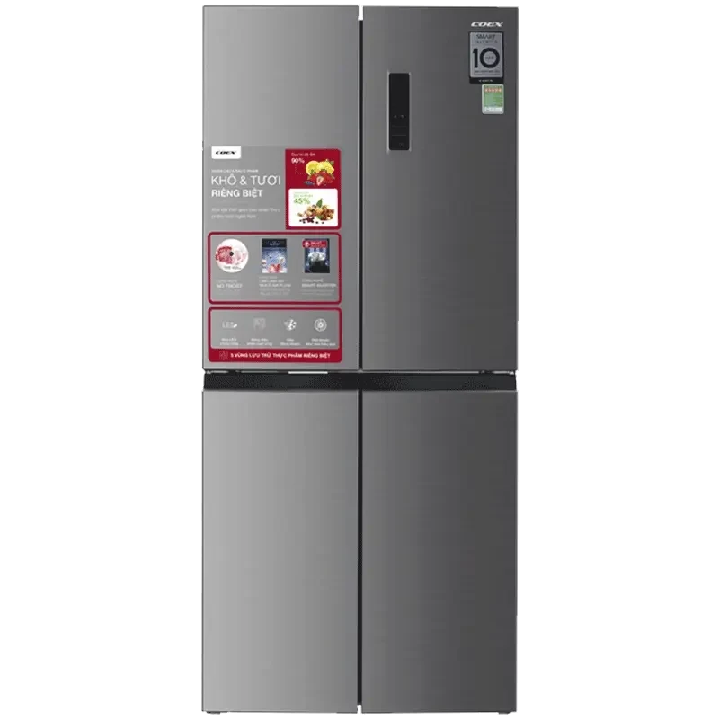 Tủ lạnh 4 cửa Inverter 362L COEX RM-4007MIS (Inox bạc)
