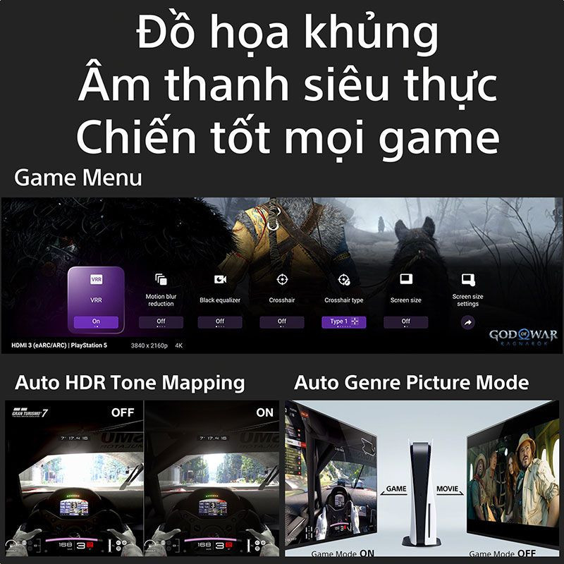 TV Sony 55-Inch 4K XR-55X90L 120Hz - Full Array LED; GoogleTV; Cognitive Processor XR; Acoustic Multi-Audio+ 2.2 30W; Chân Viền Hợp Kim Nhôm
