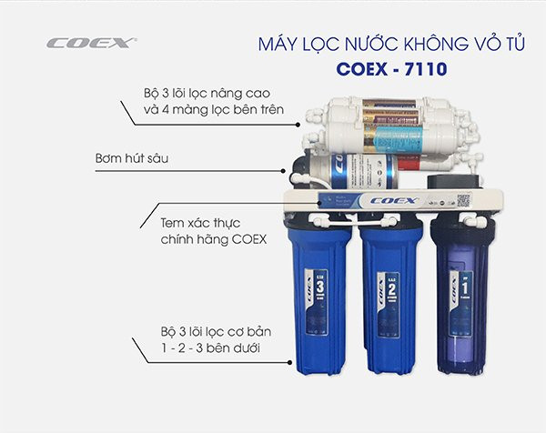 Máy Lọc Nước Hydrogen 10 cấp Coex WP-7110 KV