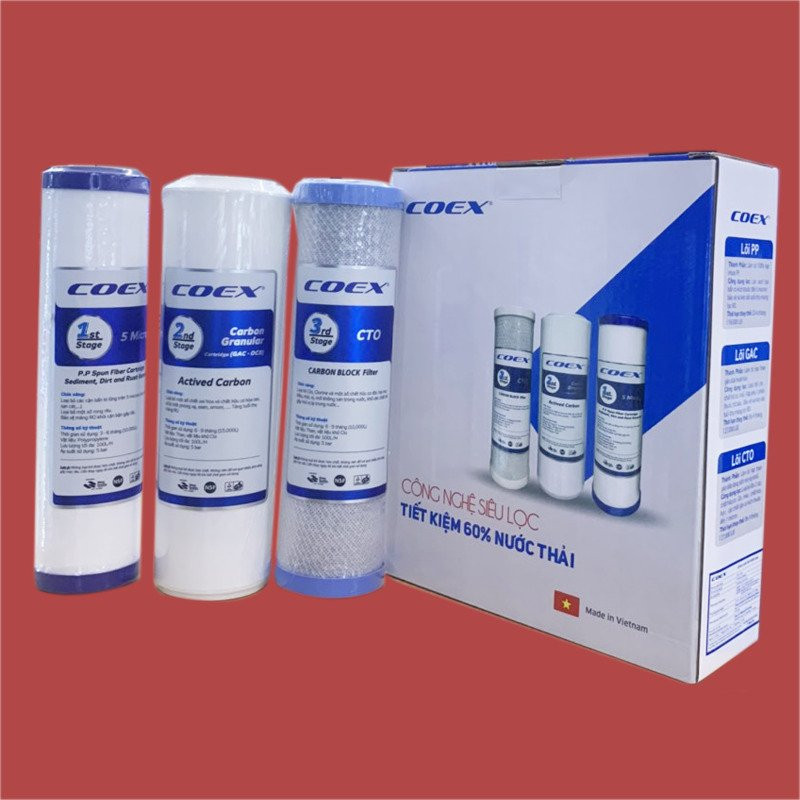 Bộ Combo 3 lõi lọc nước Coex 1,2,3 (2) đánh giá | Viết nhận xét