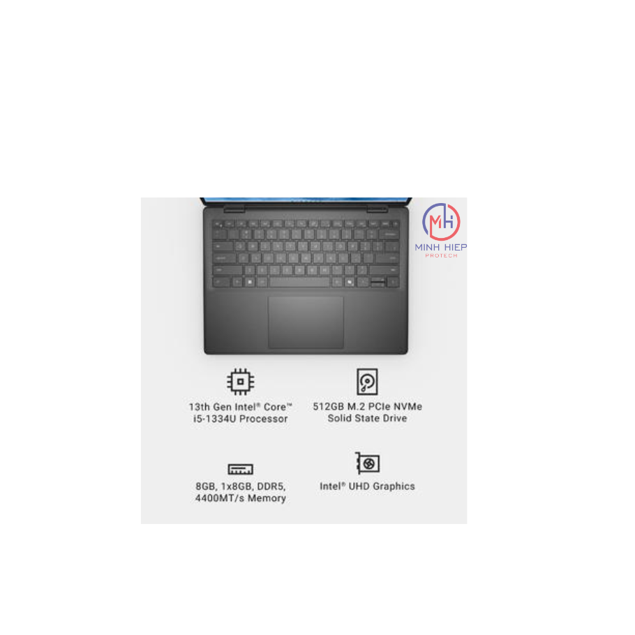 Laptop Dell Inspiron 5440 Core™ i5-1334U, 512GB SSD, 8GB DDR5, 14" FHD (1920x1200), WIN11, CARBON BLACK