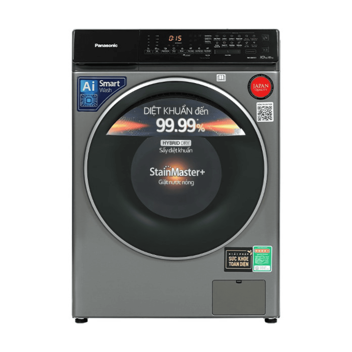 Máy giặt sấy Panasonic Inverter Giặt 10Kg - Sấy 6Kg NA-S106FC1LV Chính Hãng