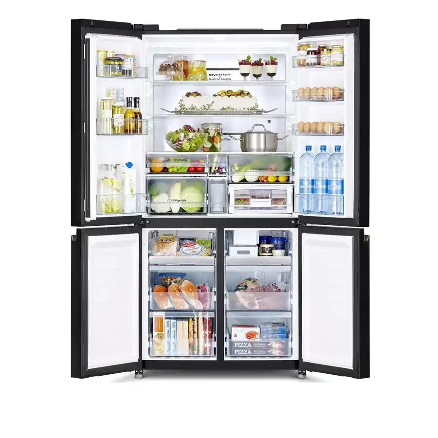 Tủ lạnh 4 cánh Hitachi 569L R-WB640VGV0-GBK - Kính đen - Ngăn đông dưới 100L