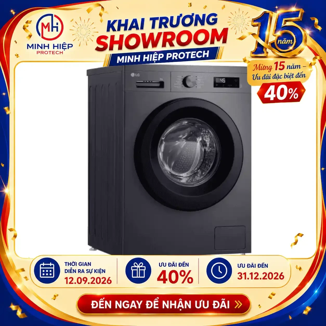 Máy giặt LG 9kg cửa trước  FB1209S6M