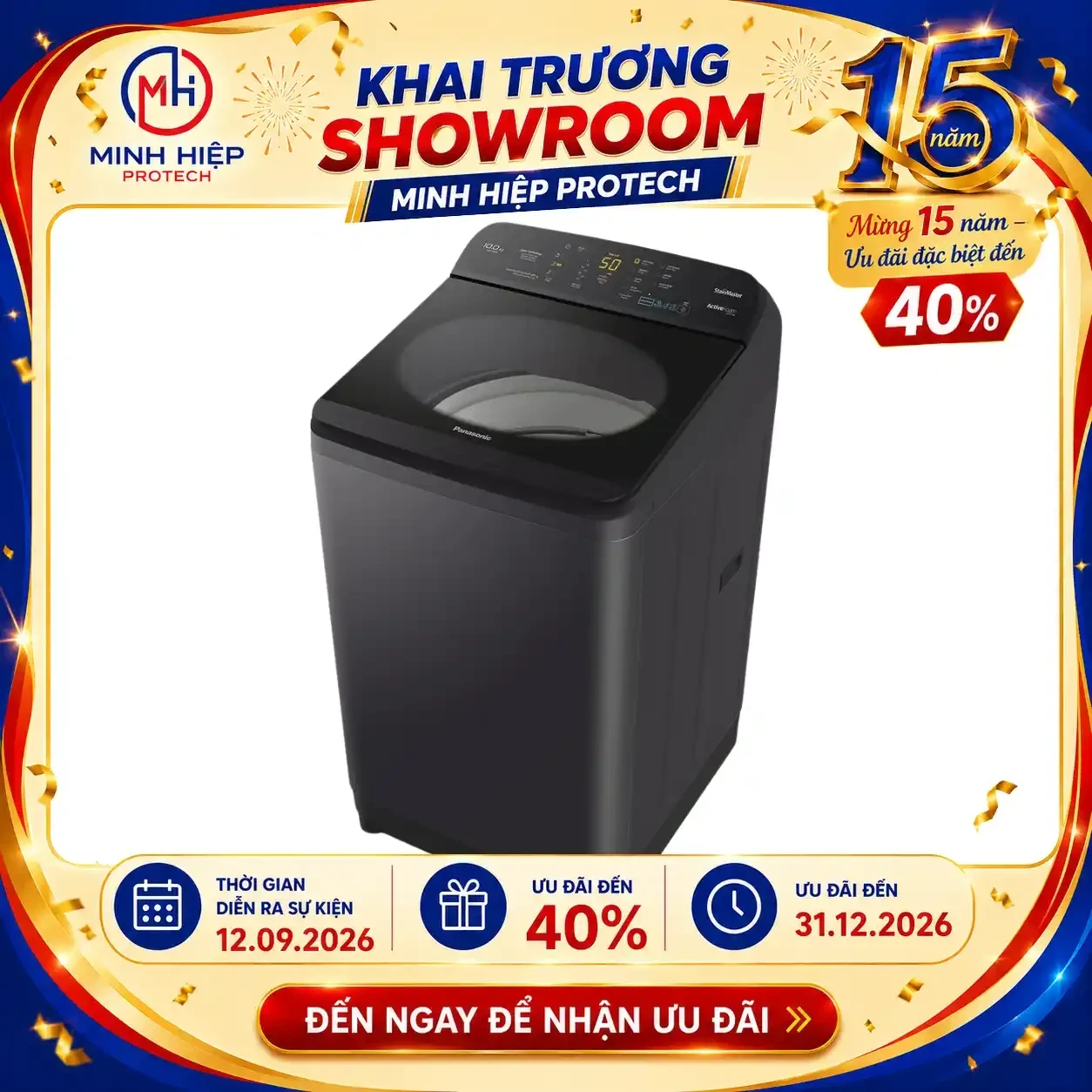 Máy giặt Panasonic 10kg cửa trên NA-F10S10BRV