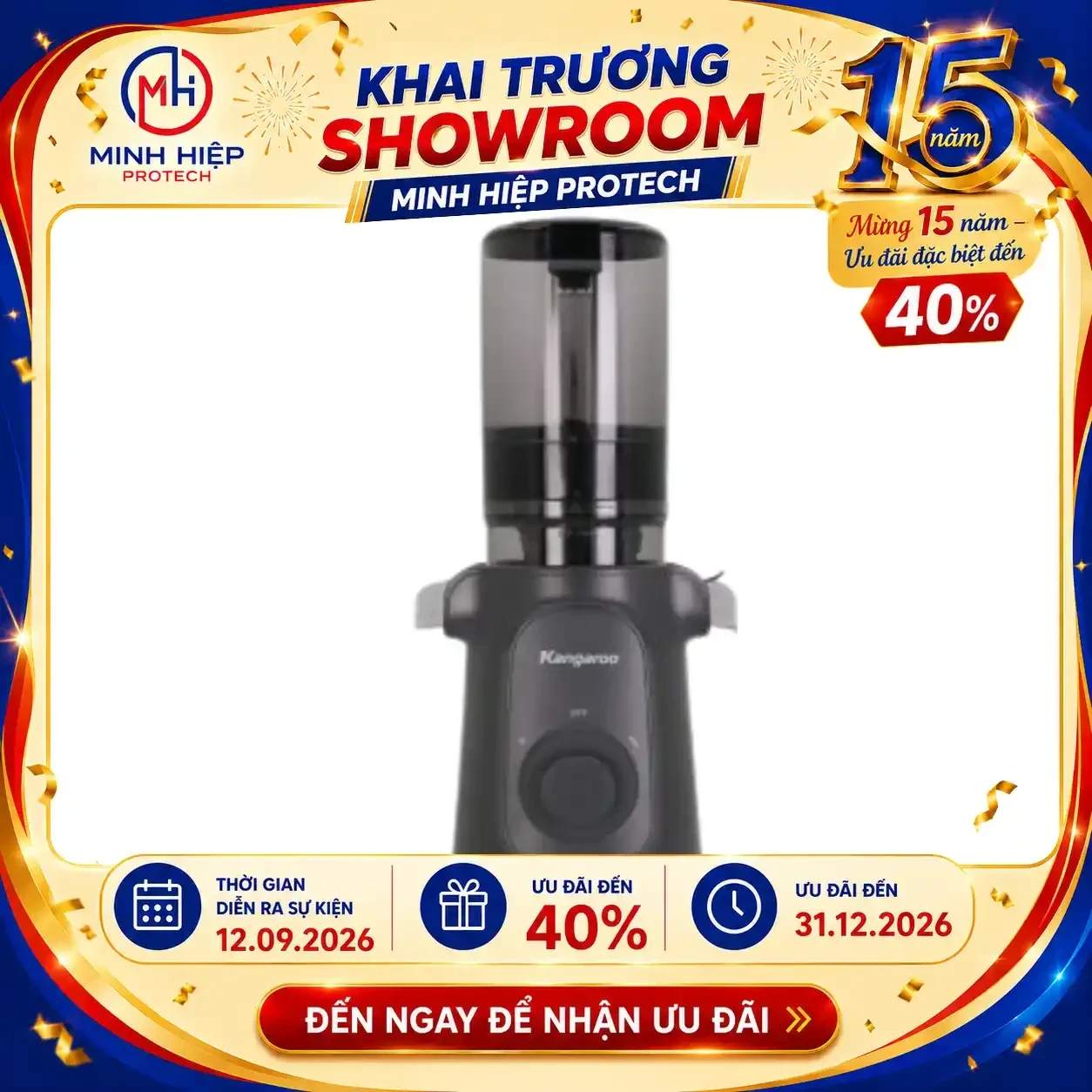 Máy ép chậm Kangaroo KGSJ15M1G