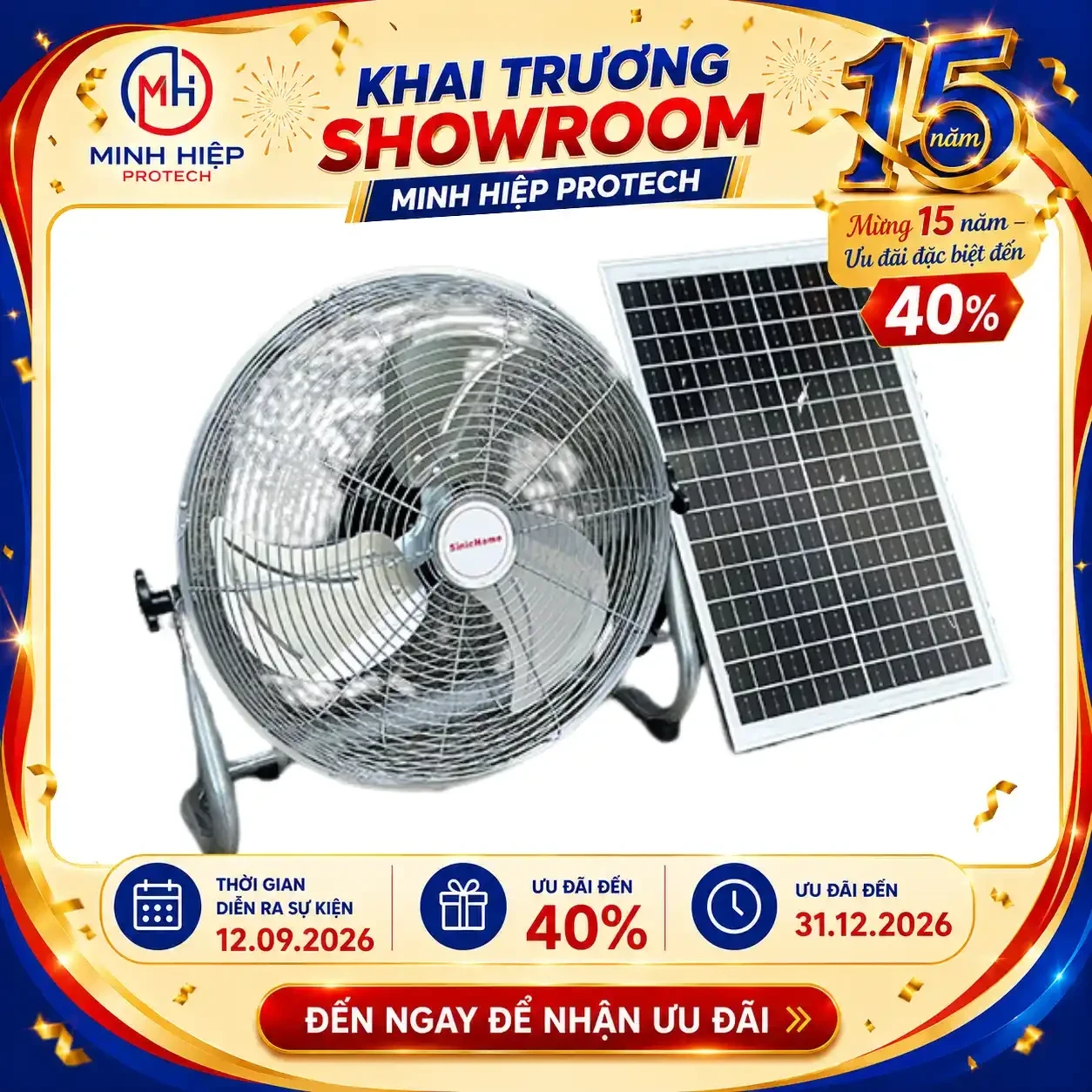 Quạt tích điện NLMT 16-inch Sinic-QQ-16 Fan