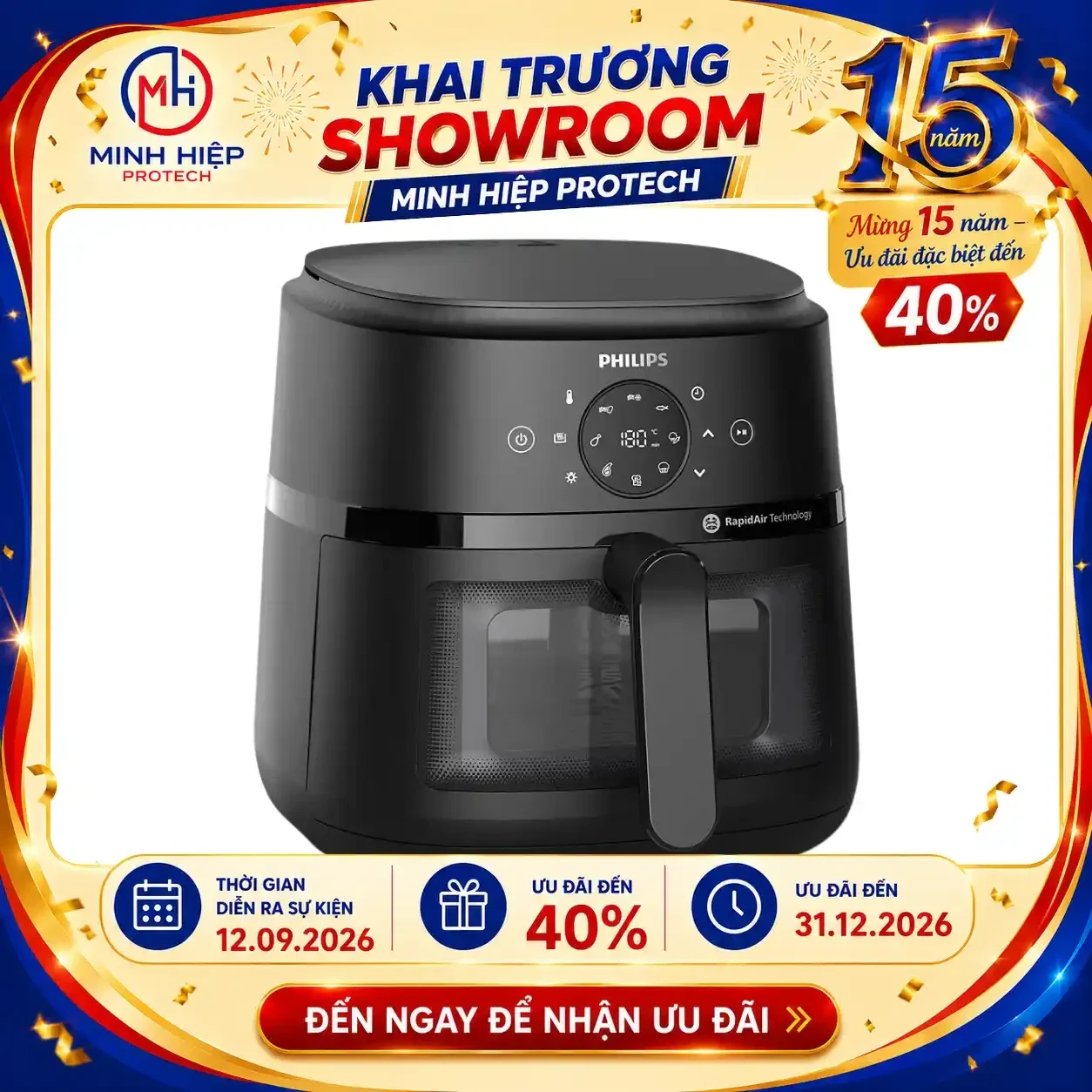 Nồi chiên không dầu Philips NA230/00 6,2L