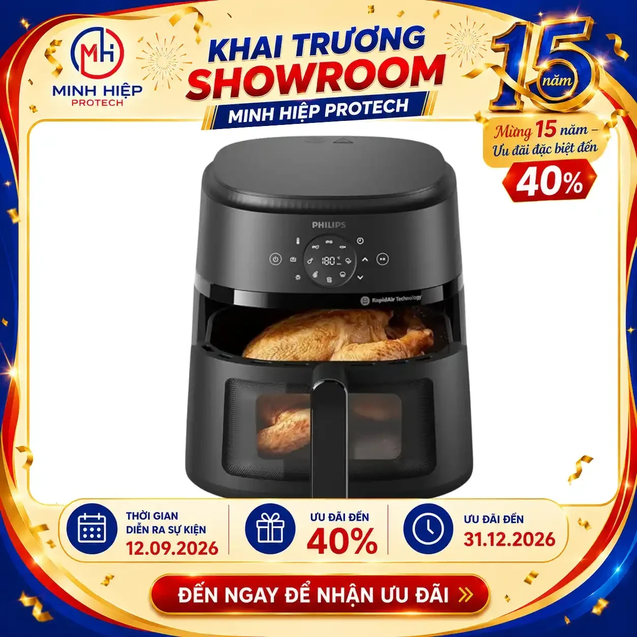 Nồi chiên không dầu Philips NA230/00 6,2L