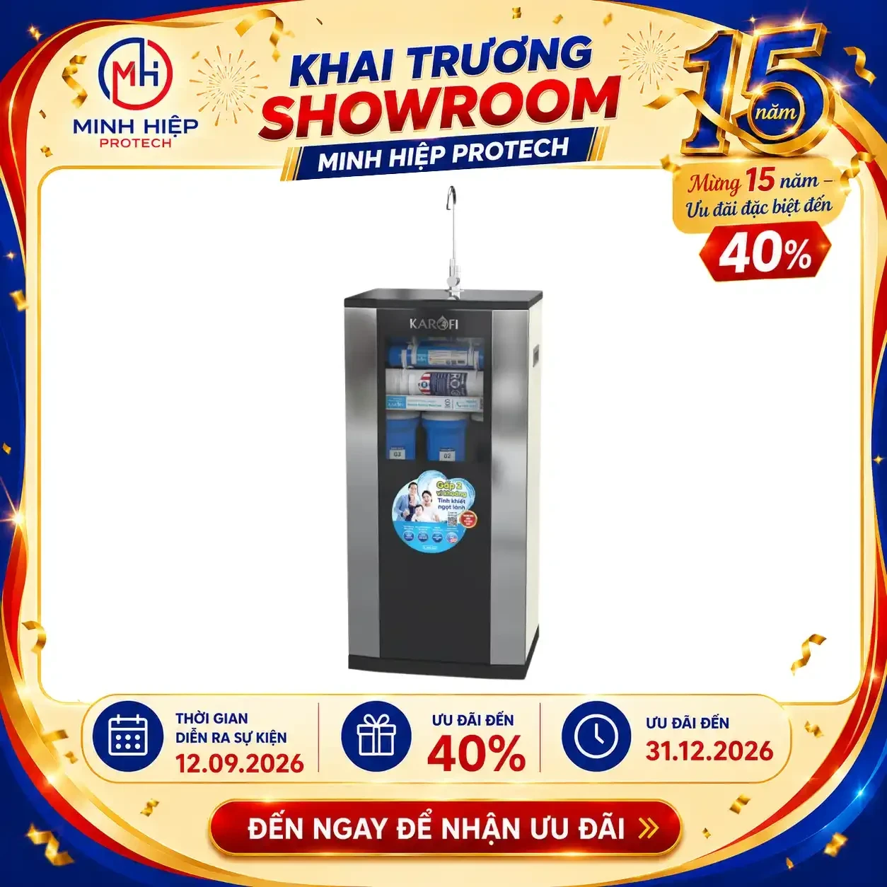 Máy lọc nước RO Karofi ERO80 PRO