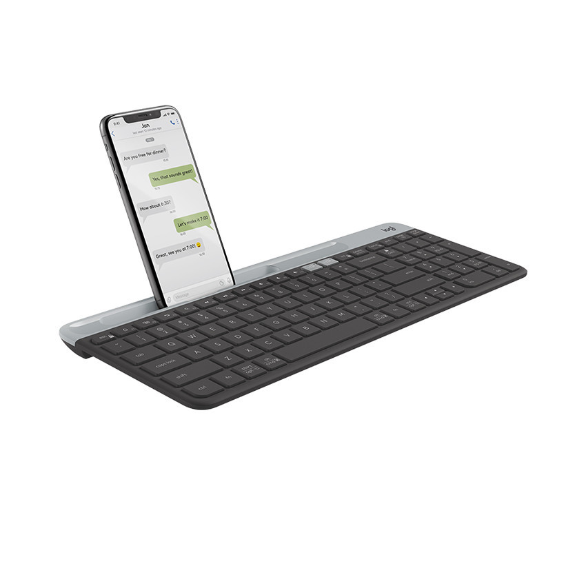 Bàn phím không dây Logitech K580 Graphite (USB/Bluetooth/Xám đen)